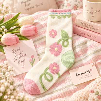 Livenoraq® Floral Cozy Crew Socks