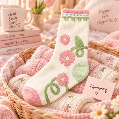 Livenoraq® Floral Cozy Crew Socks