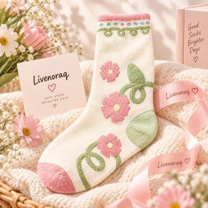 Livenoraq® Floral Cozy Crew Socks
