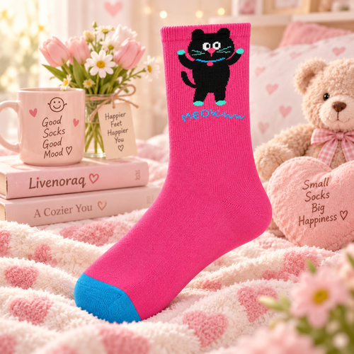Livenoraq® Cute Cat Graphic Crew Socks