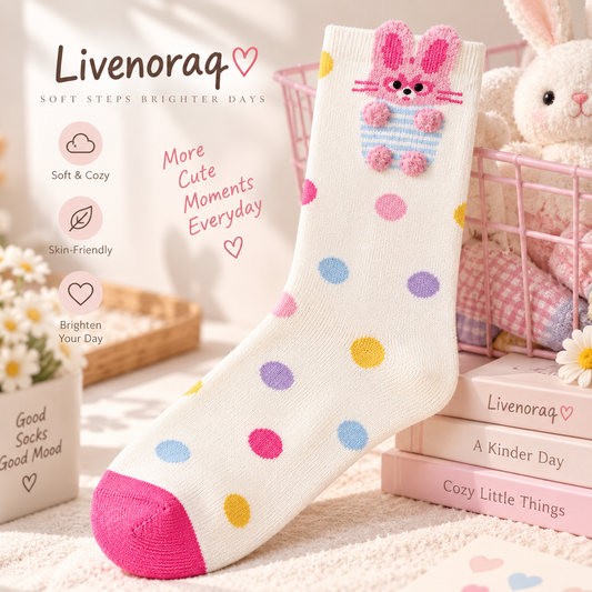 Livenoraq® Cute Bunny Polka Dot Crew Socks